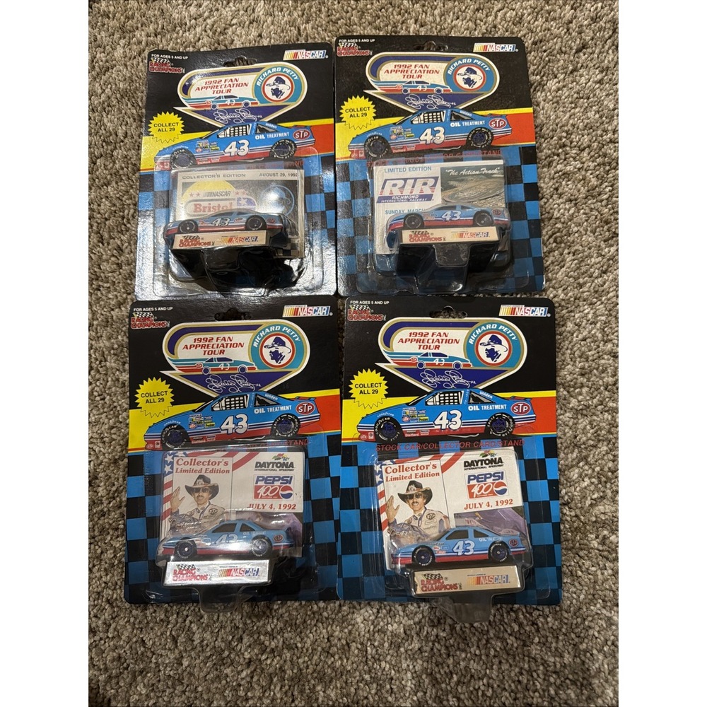 Racing‎ Champions #43 Richard Petty 1991 NASCAR STP 1/64 - Lot of 4 Cars
